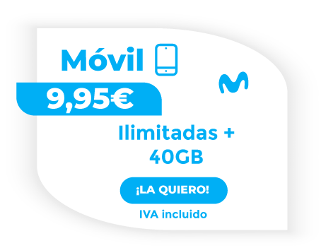 Tarifa movistar con Ilimitadas y 25gb por solo 9,95€