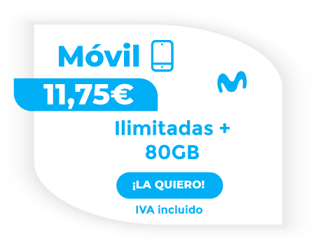 Tarifa movistar con Ilimitadas y 50gb por solo 11,75€
